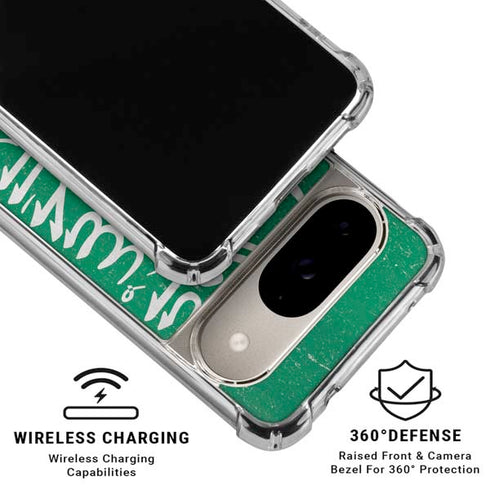 Saudi Arabia Flag Distressed Google Pixel 10 Clear Case